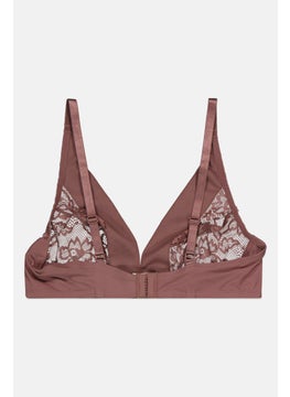 TRIUMPH Women Textured Non-Padded Triangle Bra, Brown  - Image 2
