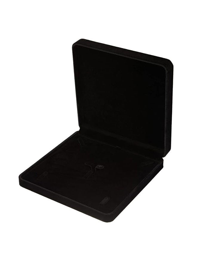 HOOTO Large Velvet Jewelry Set Box, Necklace Earring Ring Bracelet Gift Box Holder, Jewelry Storage Holder for Birthday, Wedding, Valentine's Day, Mother's Day Black 19 x 19 x 4 cm - Image 1