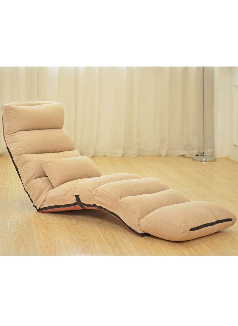LIMOS - Floor Chair with Back Support, Adjustable 14 Angles, Lounge Chairs for Bedroom, Backrest and Headrest Can Easily Adjusted, Lazy Chair - Image 1