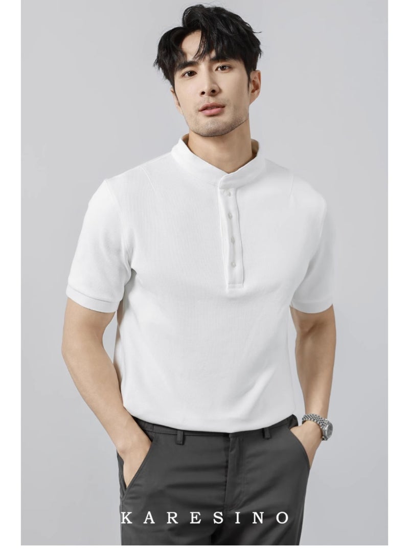KARESINO Light Luxury Business Casual Short Sleeved Shirt - Image 1