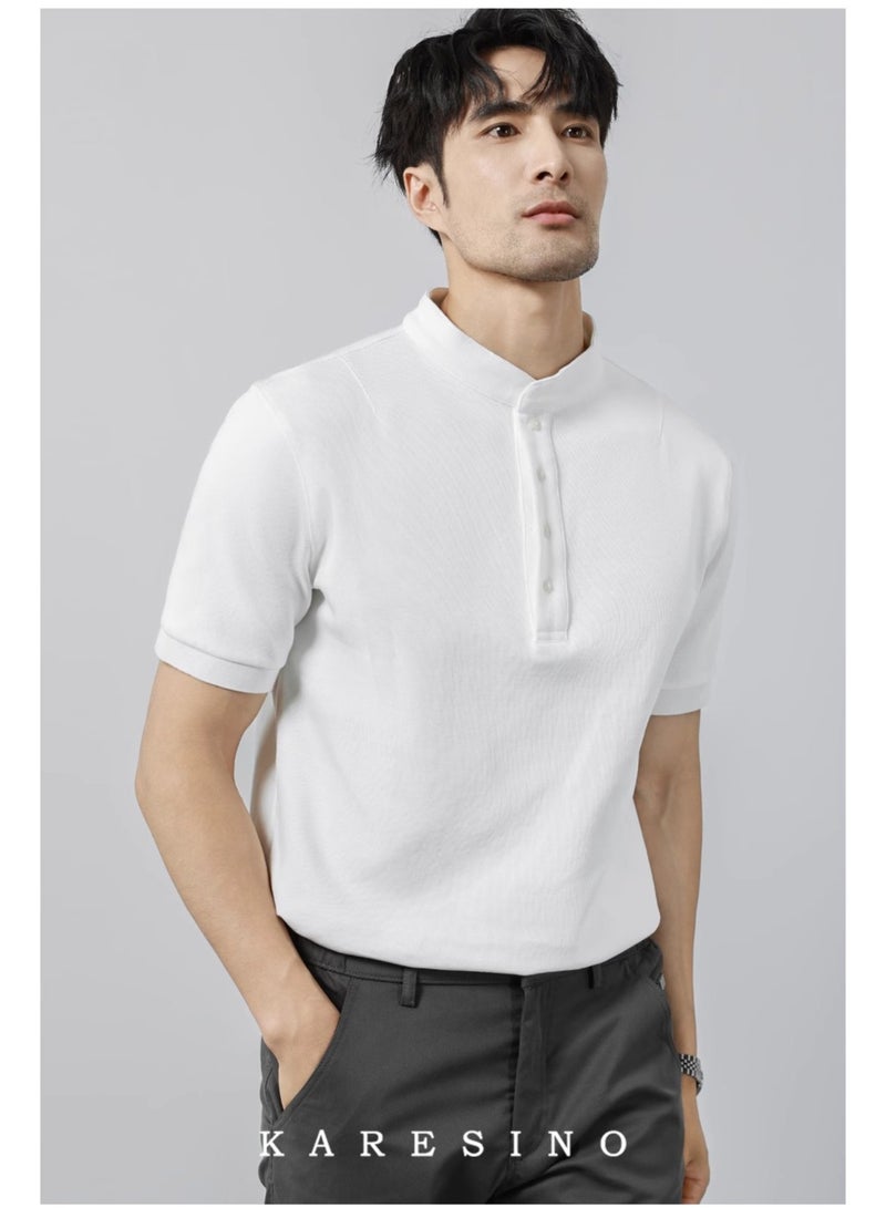KARESINO Light Luxury Business Casual Short Sleeved Shirt - Image 2