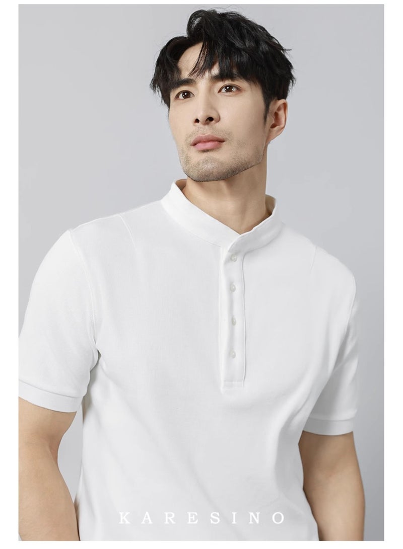 KARESINO Light Luxury Business Casual Short Sleeved Shirt - Image 3