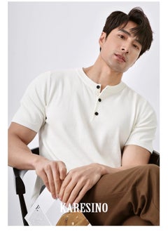 KARESINO Light Luxury Business Casual Short Sleeved Shirt  - Image 5