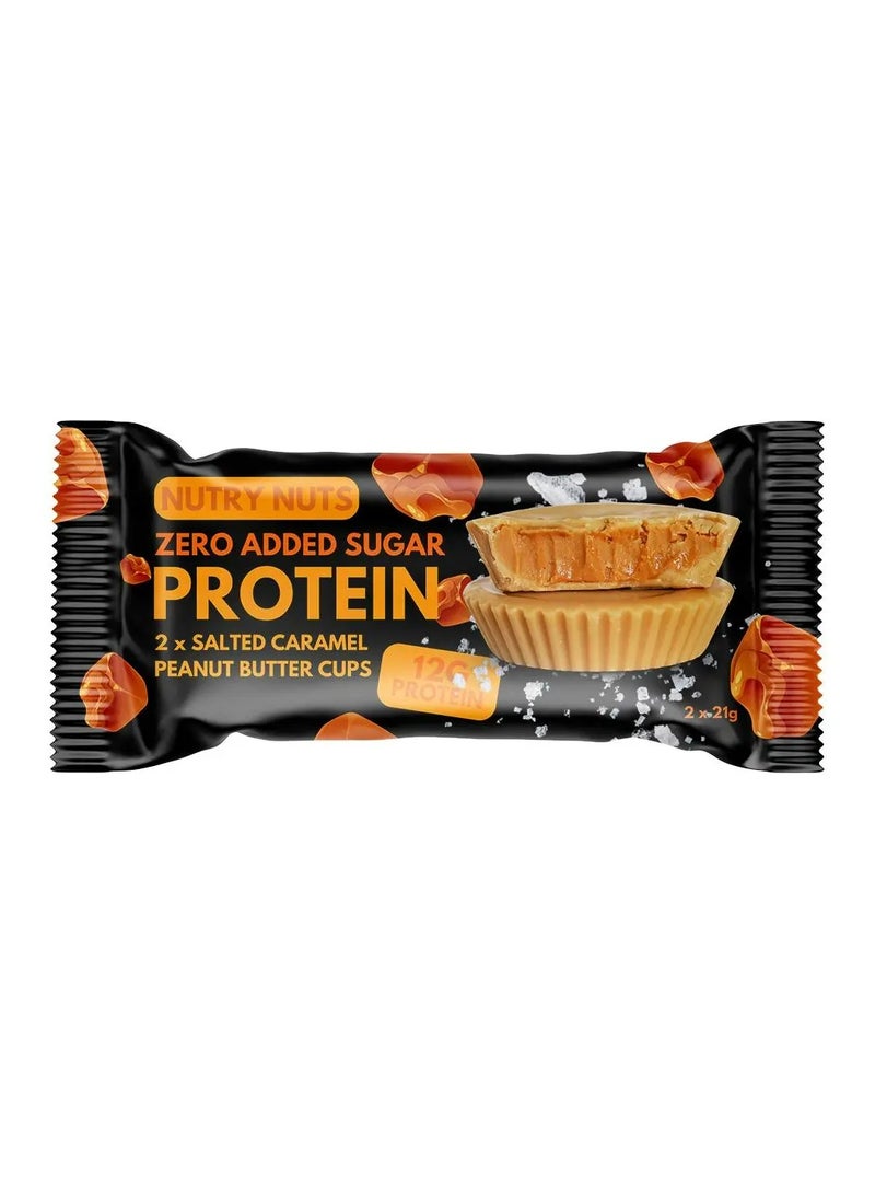Nutry Nuts Protein Peanut Butter Cups Salted Caramel 12x42g - Image 2
