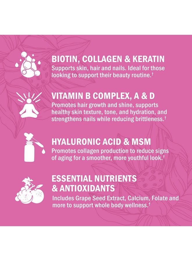 BioSchwartz مكمل بيوشوارز البيوتين والكولاجين والكيراتين مع حمض الهيالورونيك وفيتامينات ب المركب - فيتامينات الجمال للنساء مع 10000 ميكروغرام من البيوتين لدعم الشعر والبشرة والأظافر - غير معدلة وراثيًا، 60 كبسولة - Image 5