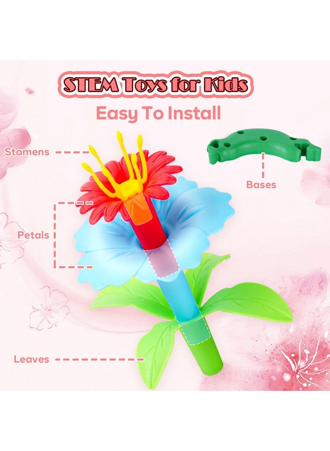 FUNZBO Flower Garden Building Toys Set - Birthday Gifts for Age 2 3 4 5 6 Years Old Girl, STEM Montessori Educational Toy for Toddler Kid, Sorting & Stacking Spring Gardening Set for Birathday Gift - Image 3