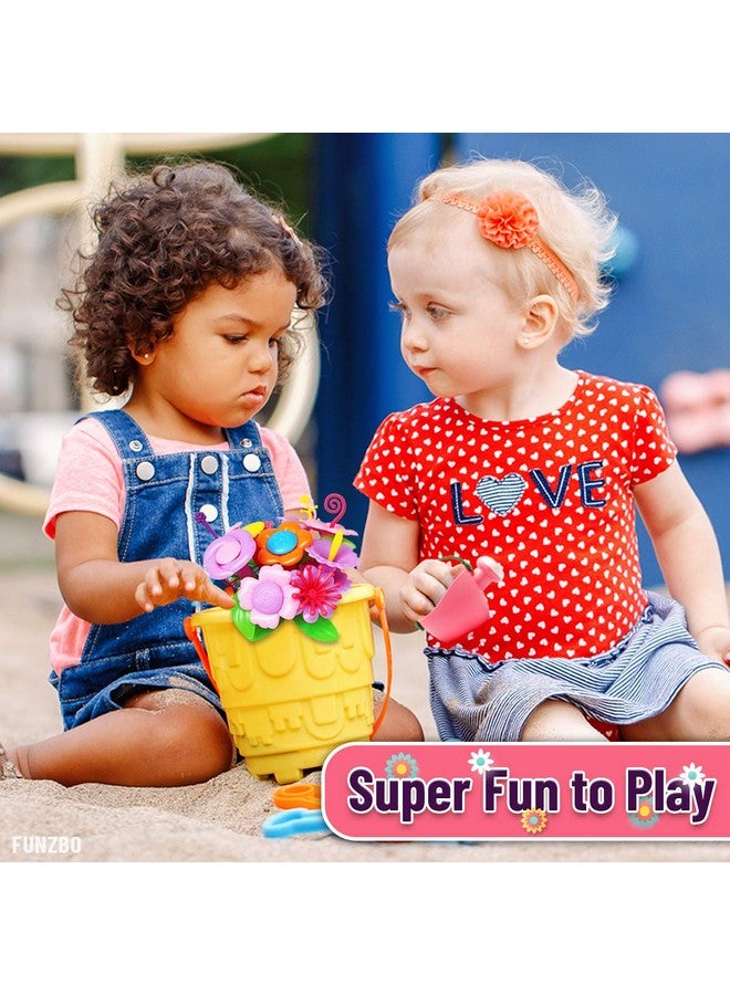 FUNZBO Flower Garden Building Toys Set - Birthday Gifts for Age 2 3 4 5 6 Years Old Girl, STEM Montessori Educational Toy for Toddler Kid, Sorting & Stacking Spring Gardening Set for Birathday Gift - Image 2
