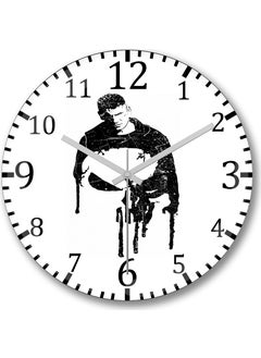 Print Shop Justin Bieber 94 Wall Clock Curved Real Glass