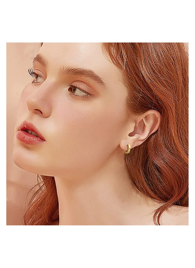 Generic Small Gold Hoop Earrings for Women, 14K Gold Plated  - Image 2