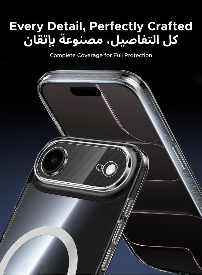 جراب ايفون آير Magsafe مغناطيسي قوي مع زر مصراع مطور ومؤخر للاصفرار كفر ايفون آير حماية عسكرية مقاومة للخدش جراب الهاتف 17 آير مغناطيسي متوافق مع ملحق ماجسيف - Image 2