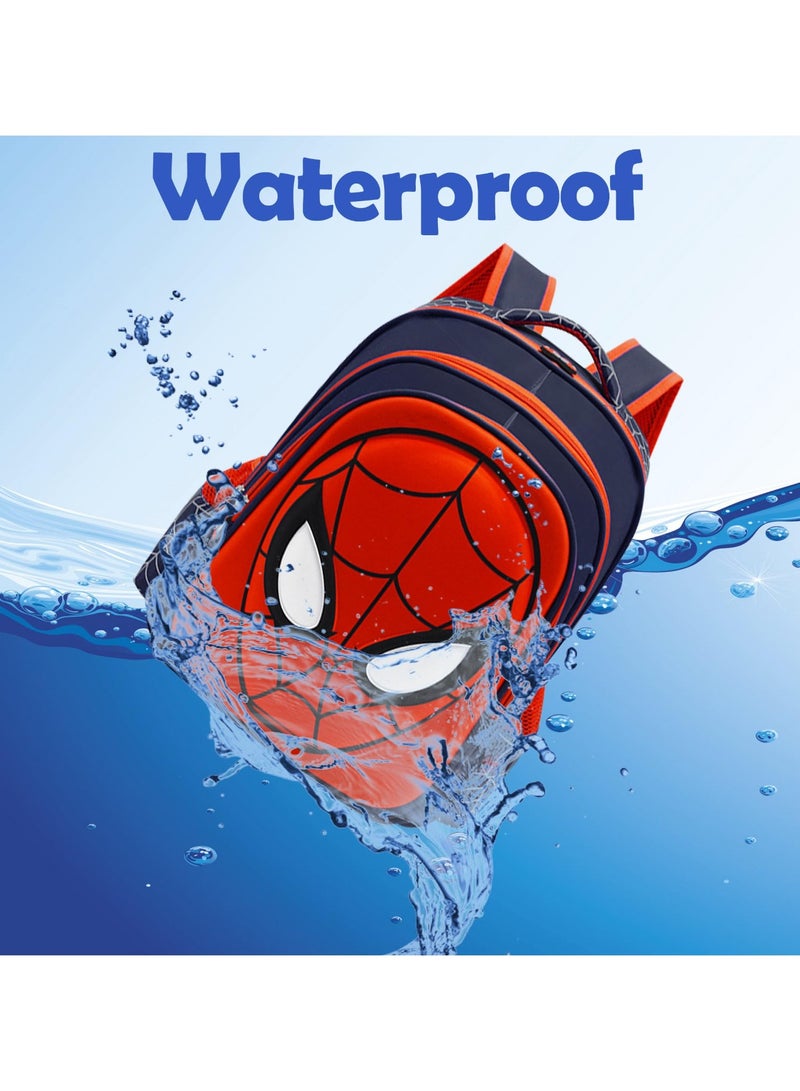 School Bag for Boys Girls Spiderman Face Backpack Waterproof Double Travel Bags Daypack School Bag Gifts for Kids Kindergarten/Nursery Backpack - Image 4