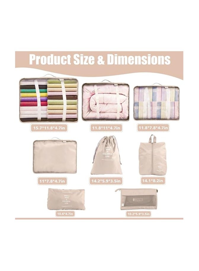 آركشاين ArcShine™️ 15 قطعة من حقائب تنظيم السفر متعددة الاستخدام للأمتعة [يتضمن رذاذ العطور] حقائب تنظيم حقائب السفر المكعبات للملابس والأحذية والإكسسوارات | أساسيات السفر المقاومة للماء - Image 2