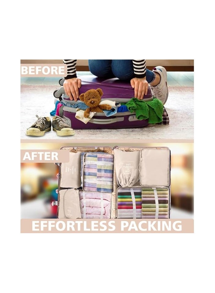 آركشاين ArcShine™️ 15 قطعة من حقائب تنظيم السفر متعددة الاستخدام للأمتعة [يتضمن رذاذ العطور] حقائب تنظيم حقائب السفر المكعبات للملابس والأحذية والإكسسوارات | أساسيات السفر المقاومة للماء - Image 4