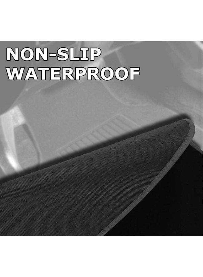Arabest Car Floor Mat 4-piece Set Carpet Universal Floor Mat Complete Set Car Floor Mat Four Seasons Universal Foot Mat Suitable for Cars, SUVs, Trucks Interior Mat with Safety Heel Mat - Black  - Image 3