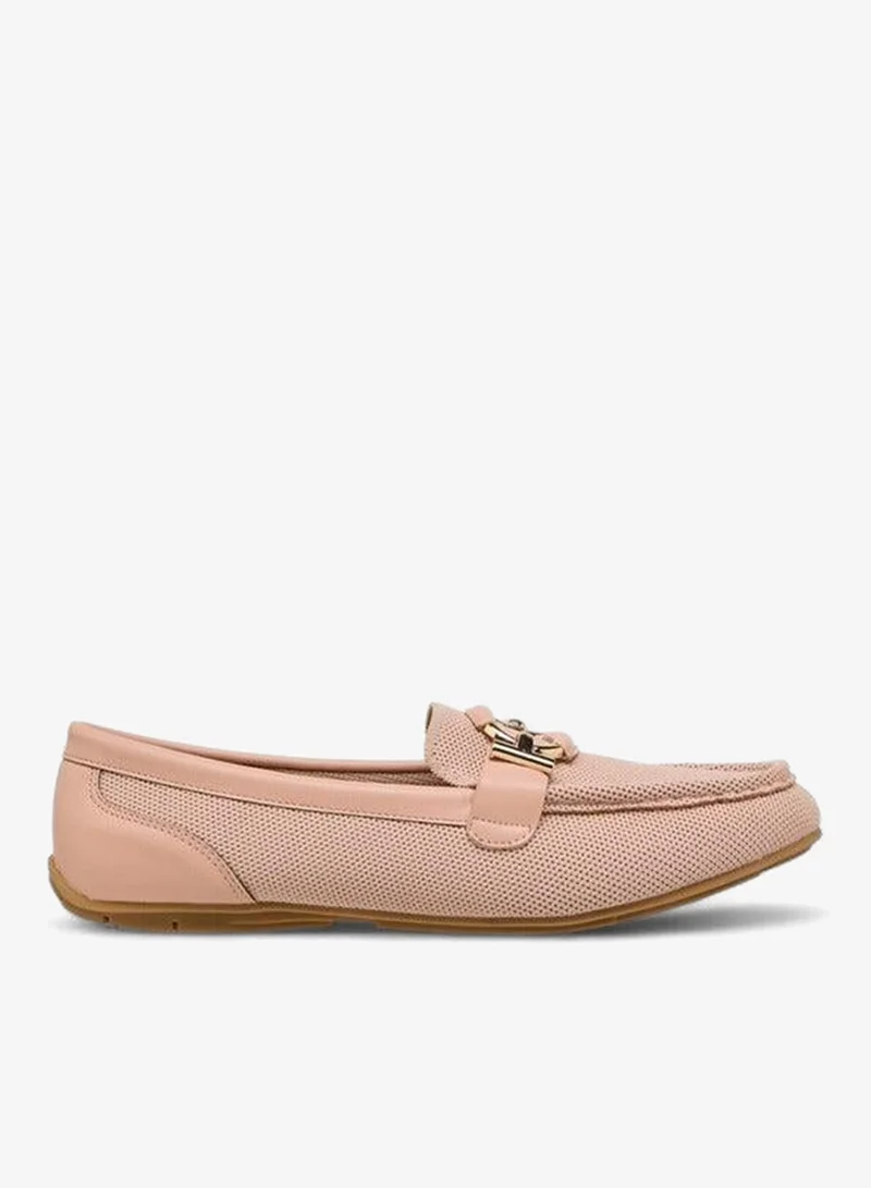 Le Confort Women Textured Slip-On Comfort Loafers with Metal Trim