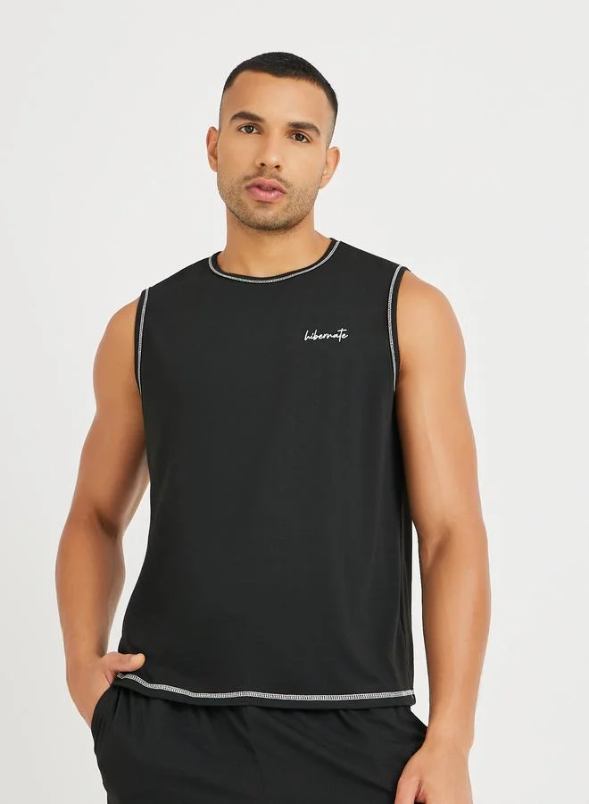 Styli Styli Minimal Print Tank Top and Shorts Set