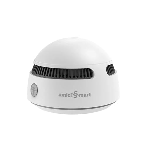 amiciSmart WiFi Smoke Detector with Photoelectric Sensor | SmartLife App Fire Alarm Sensor | 85dB Loud Alert | Battery Operated | 10-Year Life | Remote Monitoring & Test Function - Image 1