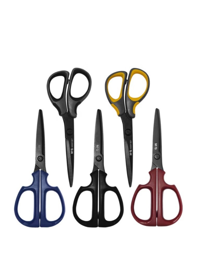 M&G M&G Chenguang Anti-stick Titanium Safety Portable  Office Scissor (Black) 175mm - No:ASS913E7 - Image 2