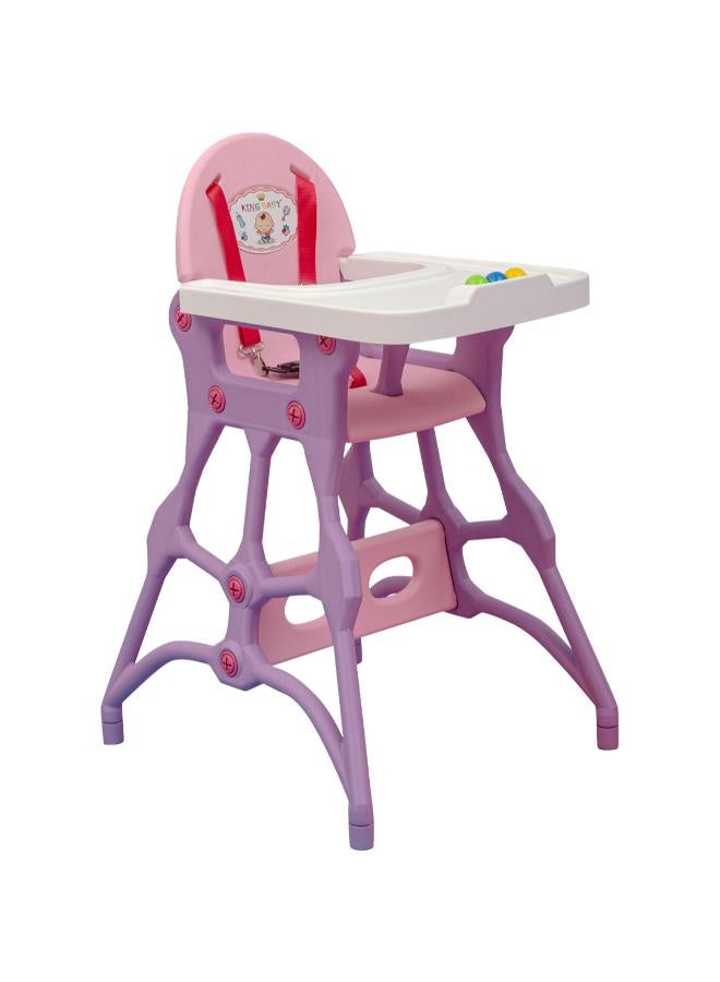 King Baby Highchair - Lilac & Pink | Adjustable Baby Feeding Chair | Safe & Comfortable Design
