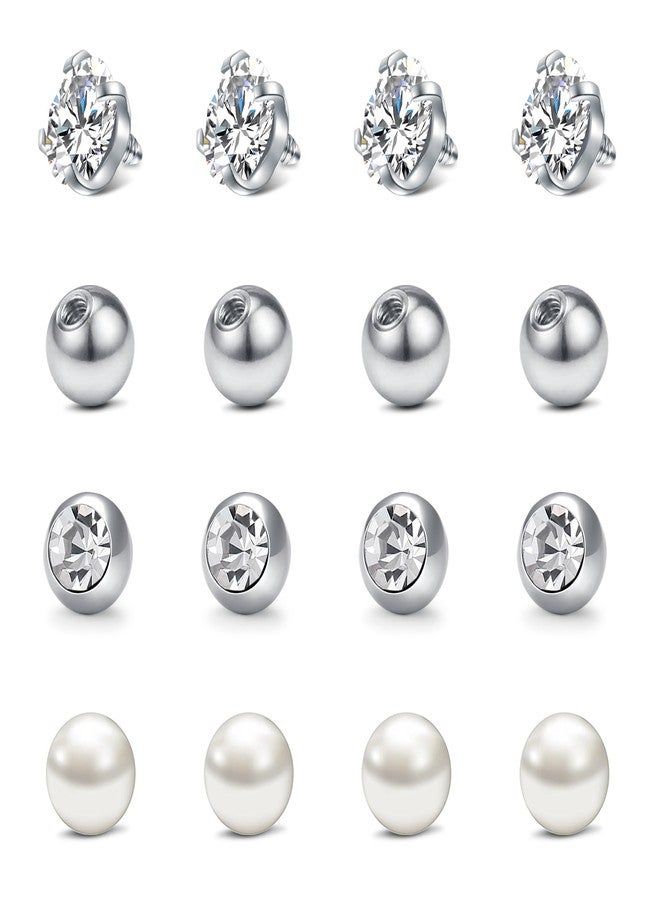 QWALIT Belly Button Ring Balls Replacement Balls for Piercings 14g Piercing Balls Body Jewelry Tongue Ring Balls 14gauge Piercing Balls for Belly Ring Nipple Piercing Balls Top Navel Ring Balls Only - Image 1