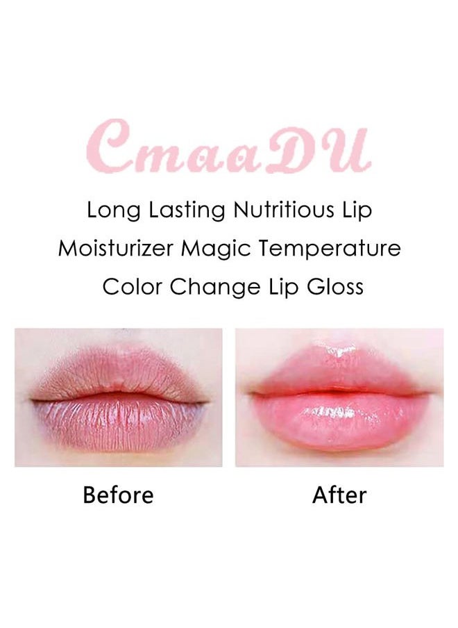 BINGBRUSH 2 Pcs Color Changing Lip Gloss Lip Oil Tinted, Pink Magic Mood Lipstick,Temperature Color Change Lip Stain Lip Balm, Longlasting Lips Will Not Dry Out  - Image 3