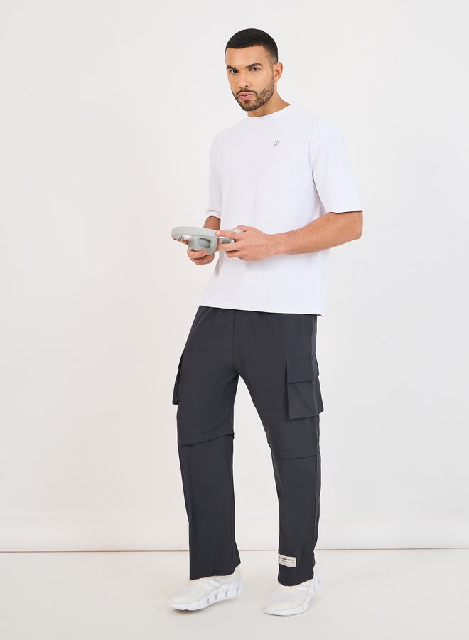 Styli Styli Micro Pique Knit Oversized T-Shirt with Reflective Logo  - Image 2