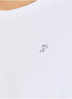 Styli Micro Pique Knit Oversized T-Shirt with Reflective Logo  - Image 3