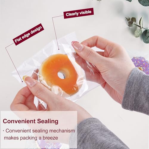 Ksmxos 300PCS Clear Self Sealing Cellophane Bags - Cookie, Candy & Bread Bags (5x6 Inches) - Image 5