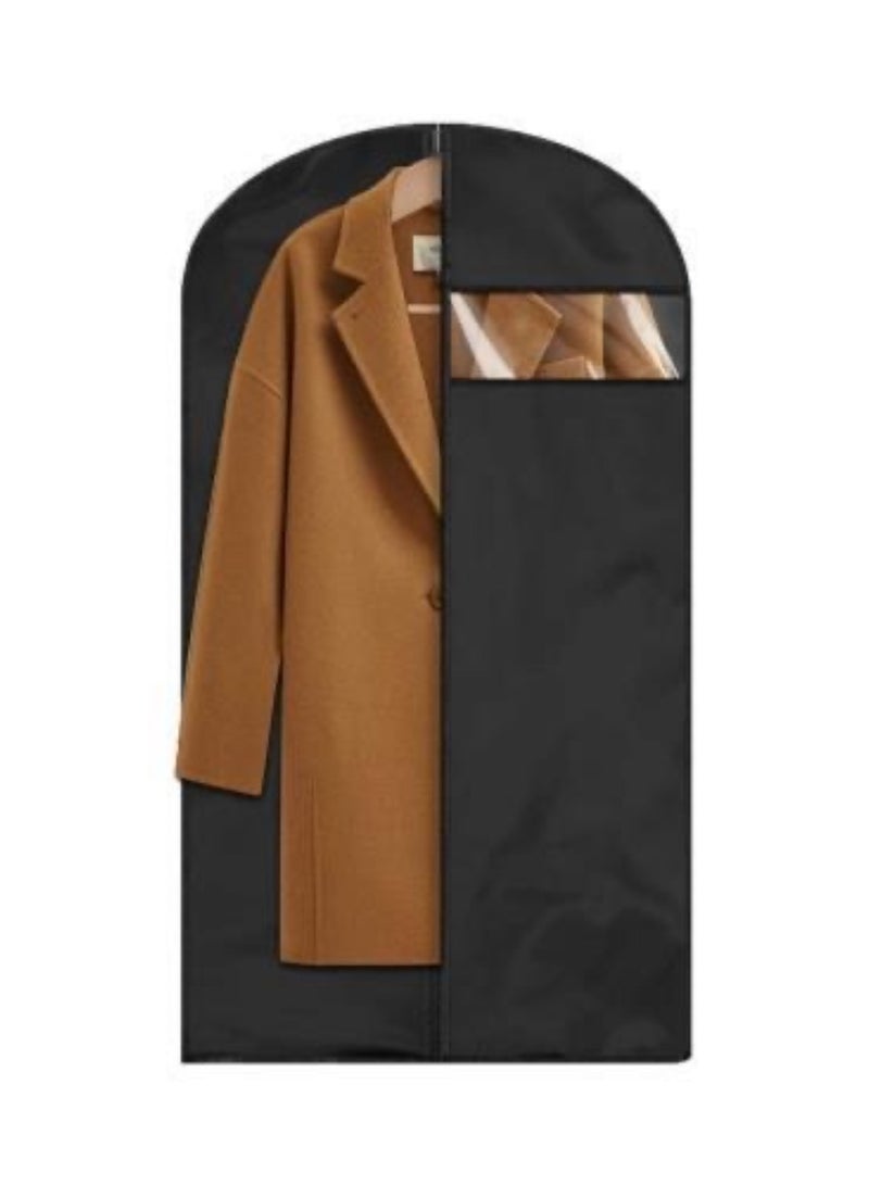 نوفولان حقيبة غبار فستان البدلة، عبوة من 3 قطع، غطاء بدلة غير منسوج، نافذة شفافة سميكة، حقيبة بدلة للحماية من الغبار والرطوبة، حقيبة تخزين البدلة، حقيبة غبار، فتحة تعليق نافذة شفافة، بطاقة اسم (152 × 60 سم، أسود) - Image 5