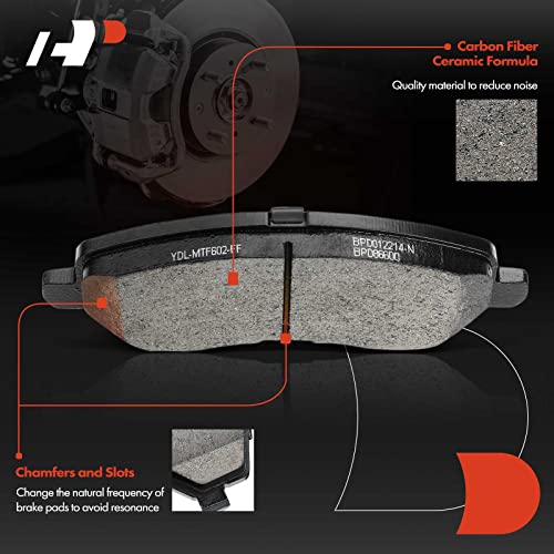 A-Premium Front Ceramic Disc Brake Pads Set Compatible with Select Chrysler, Dodge, Jeep and Mitsubishi Models - 200, Sebring, Avenger, Caliber, Stratus, Compass, Patriot, Eclipse, Galant, Lancer, RVR - Image 3