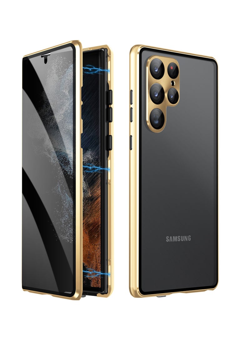 General Samsung Galaxy S23 S23 Plus S23 Ultra Case with Privacy Screen Protector Aluminum Frame Magnetic All Wrap Case  - Image 1