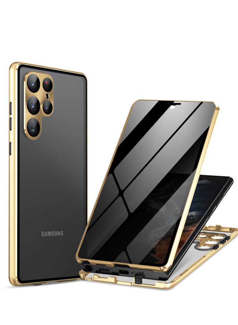 General Samsung Galaxy S23 S23 Plus S23 Ultra Case with Privacy Screen Protector Aluminum Frame Magnetic All Wrap Case  - Image 2