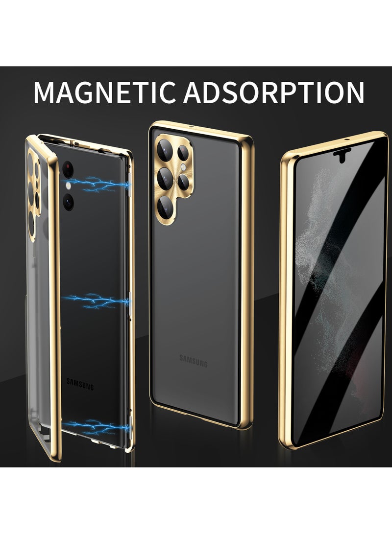 General Samsung Galaxy S23 S23 Plus S23 Ultra Case with Privacy Screen Protector Aluminum Frame Magnetic All Wrap Case  - Image 3