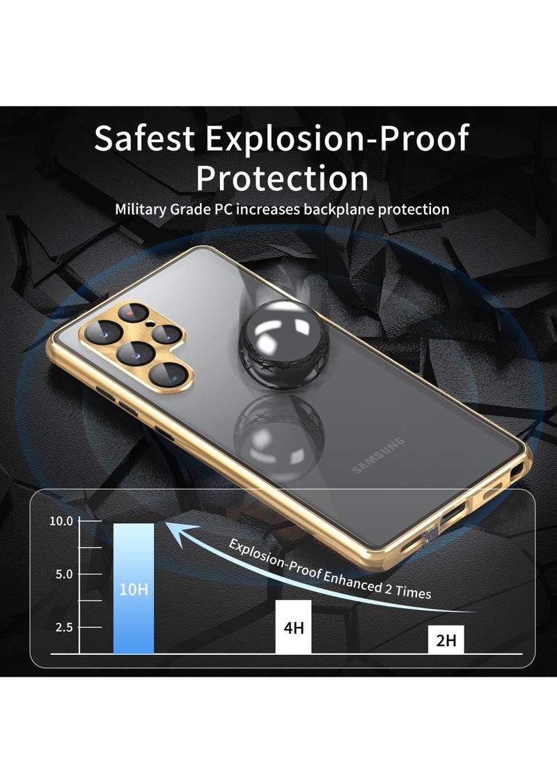 General Samsung Galaxy S23 S23 Plus S23 Ultra Case with Privacy Screen Protector Aluminum Frame Magnetic All Wrap Case  - Image 4
