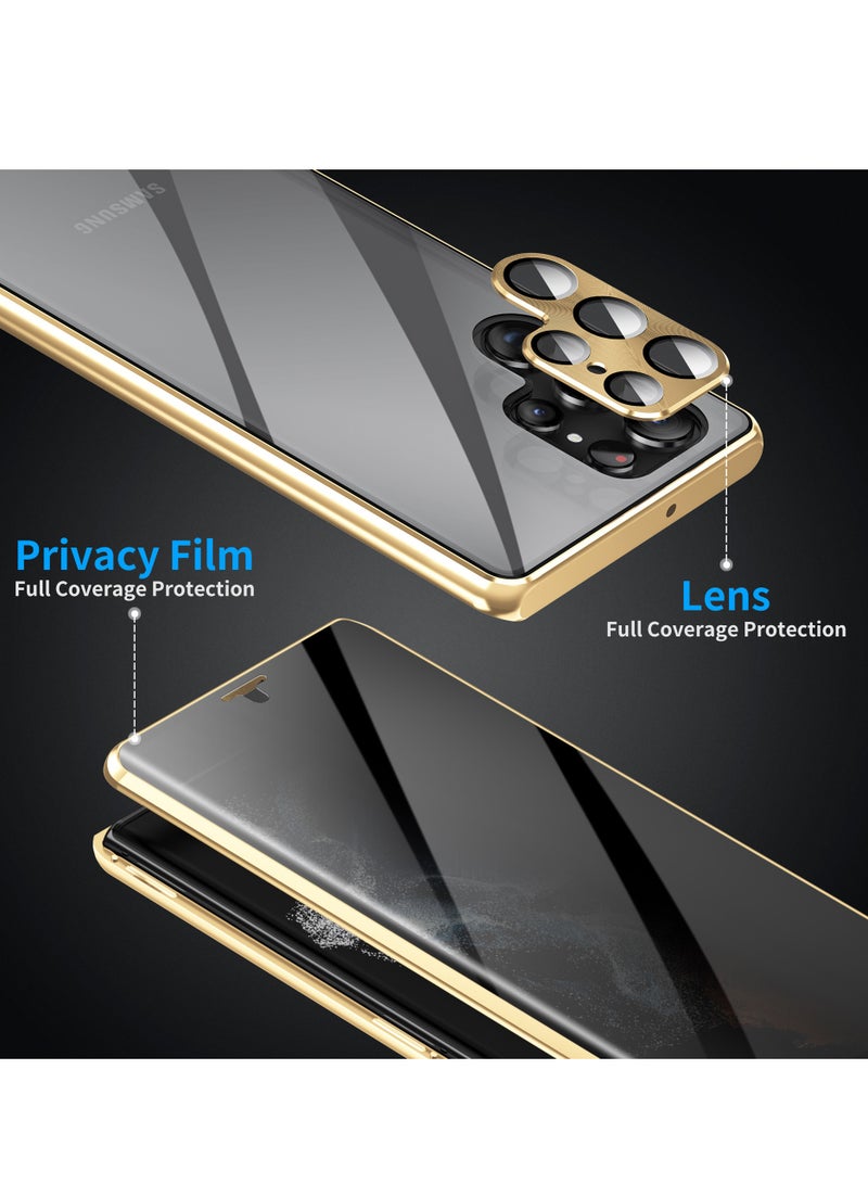 General Samsung Galaxy S23 S23 Plus S23 Ultra Case with Privacy Screen Protector Aluminum Frame Magnetic All Wrap Case  - Image 5