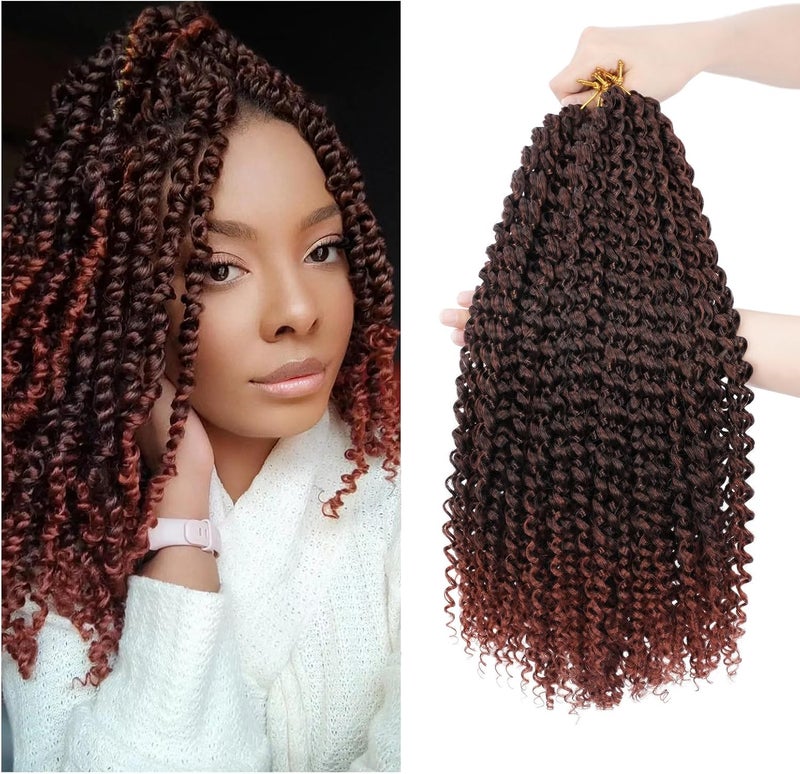 Dansama Passion Twist Hair Water Wave Braiding Hair for Butterfly Style Crochet Braids Bohemian Hair Extensions (18inch (Pack of 6), T1B/350) - Image 1