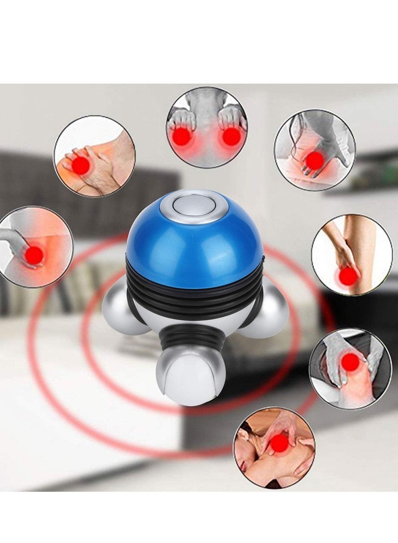 SYOSI Body Massager with LED Light, Mini Portable Hand-Held Body Vibrating Massager Pain Release Massager for Head Neck Legs Pain Release, to Use Everywhere(blue) - Image 3