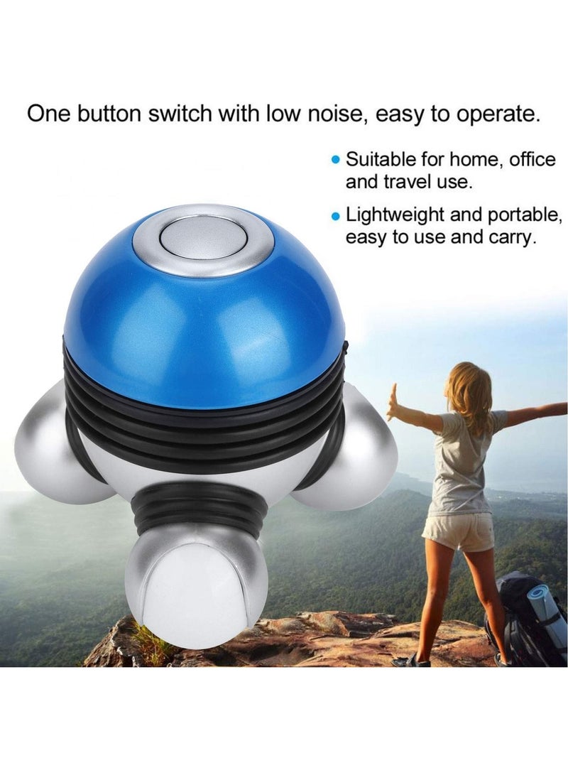 SYOSI Body Massager with LED Light, Mini Portable Hand-Held Body Vibrating Massager Pain Release Massager for Head Neck Legs Pain Release, to Use Everywhere(blue) - Image 4