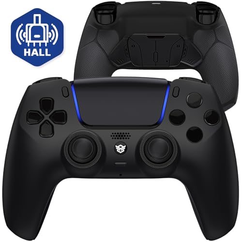HEXGAMING RIVAL PRO Hall Effect Wireless Controller Compatible with ps5-4 Back Buttons, Mouse-Click Hair Triggers, Interchangeable Thumbsticks - Black - Image 1