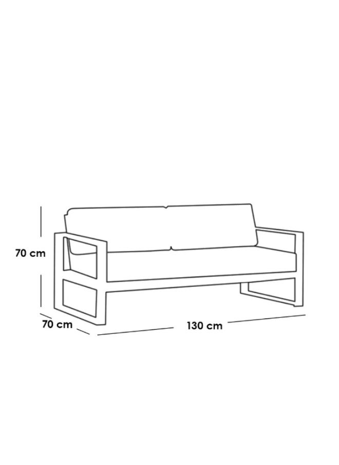 Sampa Rattan Sampa Industrial-Style Outdoor Set – Black Sofa, 2 Chairs & Table with Exposed Iron Frame  - Image 2