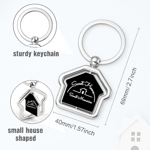 Giftana Metal Keychain for Men and Women, Keychain for Bike & Car, Home, New House Keyring, Housewarming Gifts, Love Gifts, Birthday Gifts (Metal Sweet Home Sweet Memories Keychain) - Image 2