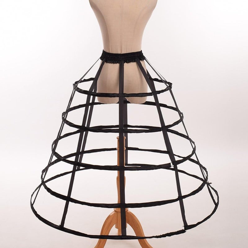 GRACEART Victorian Dress Pannier Hoop Skirt Bustle Cage Skirt - Image 3