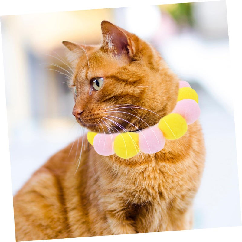 Warm Plush Pet Collar For Dogs And Cats With Adorable Balls For Daily Wear - Image 5