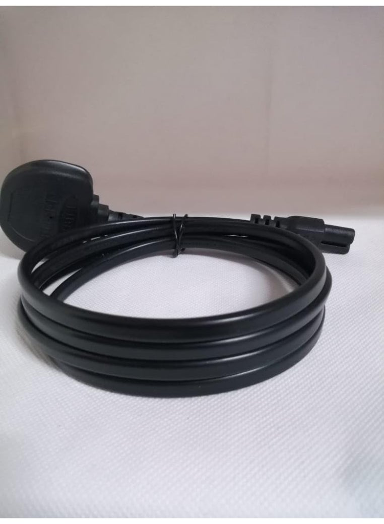 Zexen كابل طاقة 2 دبوس 2 سنون سلك طاقة قابس المملكة المتحدة سلك طاقة تيار متردد لتلفاز LED، طابعة، شاشة، وحدة تحكم، غلاية، مكنسة كهربائية - 1.5 متر، 1 قطعة - Image 4
