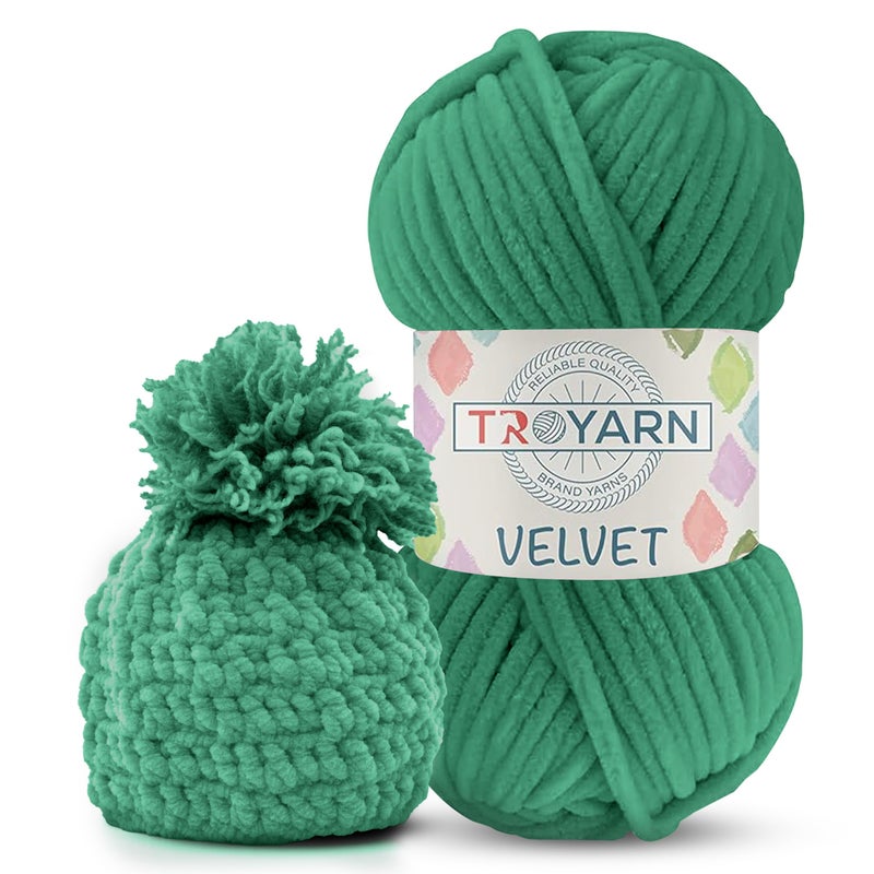Velvet Chenille Yarn for Crocheting  100g 132 Yards Amigurumi Fluffy Plush Baby Blanket Yarn  Size 6