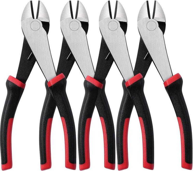 IGAN Wire Cutters Heavy Duty (Pack of 4), 7-inch Side Cutters Dikes, Ultra Tough and Durable Diagonal Cutters with Spring-loaded, Ideal Cutting Pliers for Electricians and Homes - Image 1