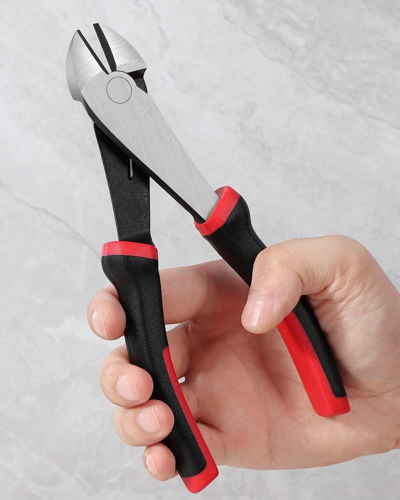 IGAN Wire Cutters Heavy Duty (Pack of 4), 7-inch Side Cutters Dikes, Ultra Tough and Durable Diagonal Cutters with Spring-loaded, Ideal Cutting Pliers for Electricians and Homes - Image 3