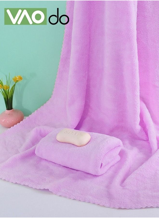 VAOdo 3-Piece Bath Towel Set Skin Friendly Coral Wool Quick Drying  - Image 3