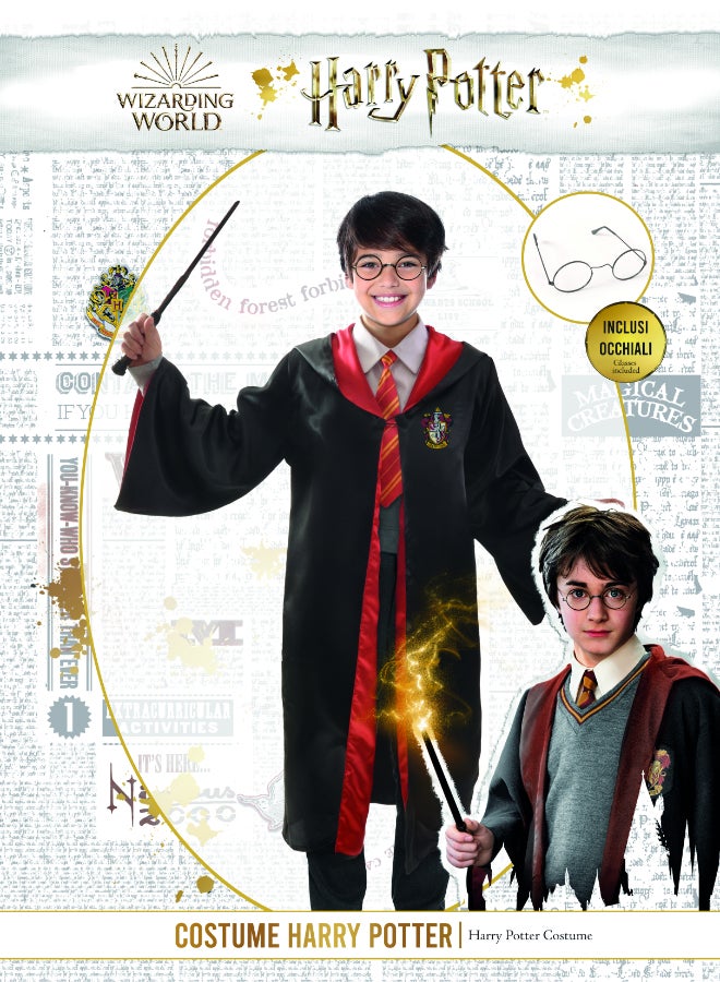 Ciao Harry Potter Costume for Kids 7-9 y | Licensed Wizard Fancy Dress Outfit | Includes Cape, Shirt, Glasses & Tie - Image 2