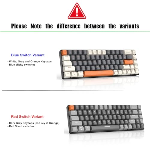 Ninjadog Varna Pro Mechanical Keyboard Wireless Bluetooth - 60% Compact TKL, Blue Clicky Switch, Multi Device 3 Host, 2.4GHz Dongle, Hot Swap, Windows Mac - Image 2
